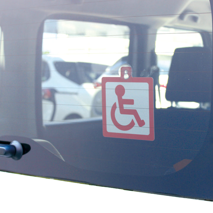 車いすマークカーサイン（吸盤タイプ）